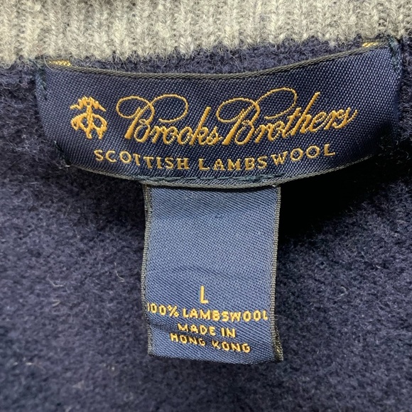 Brooks Brothers Lambswool Full Zip Sweater Size L - Picture 3 of 6